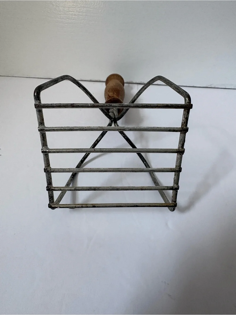 Vintage Potato Masher Wood Handle Square Head